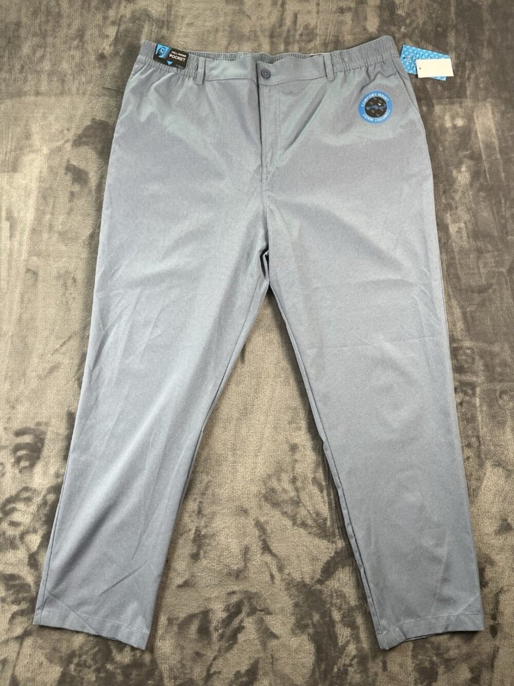 Birdie Bound Golf Pants Men's Size 3XL Blue Stretch Waist Athletic Taper NWT